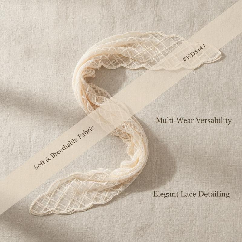Kids Outdoor Adventure - Embroidered Lace Hair Scarf Easy to