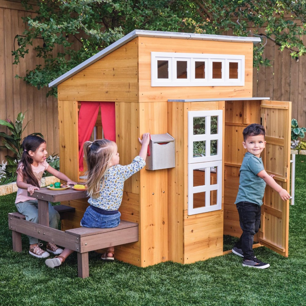 Modern Outdoor Wooden Playhous - đánh giá và giá Kids Outdoor Wooden Table