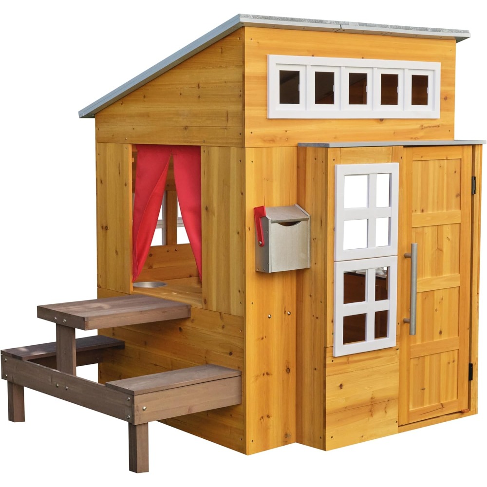 Modern Outdoor Wooden Playhous - đánh giá và giá Kids Outdoor Wooden Table