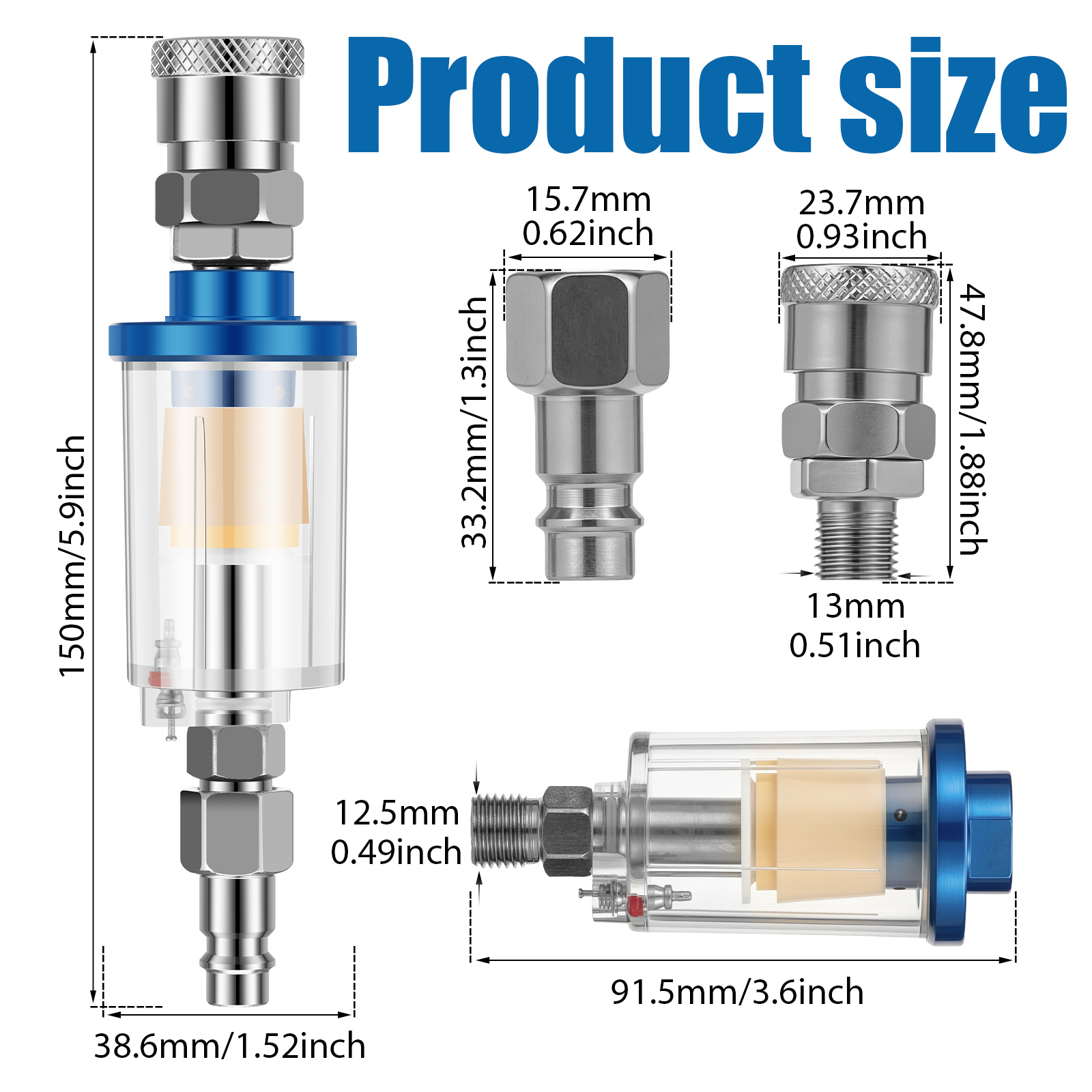 1/4 Inch Inline Air Oil Water  - đánh giá và giá Water Gun Soaker