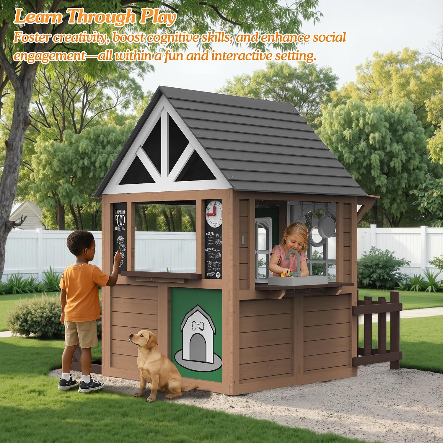 Seizeen Outdoor Play House for - đánh giá và giá Kids Outdoor Wooden Playhouse