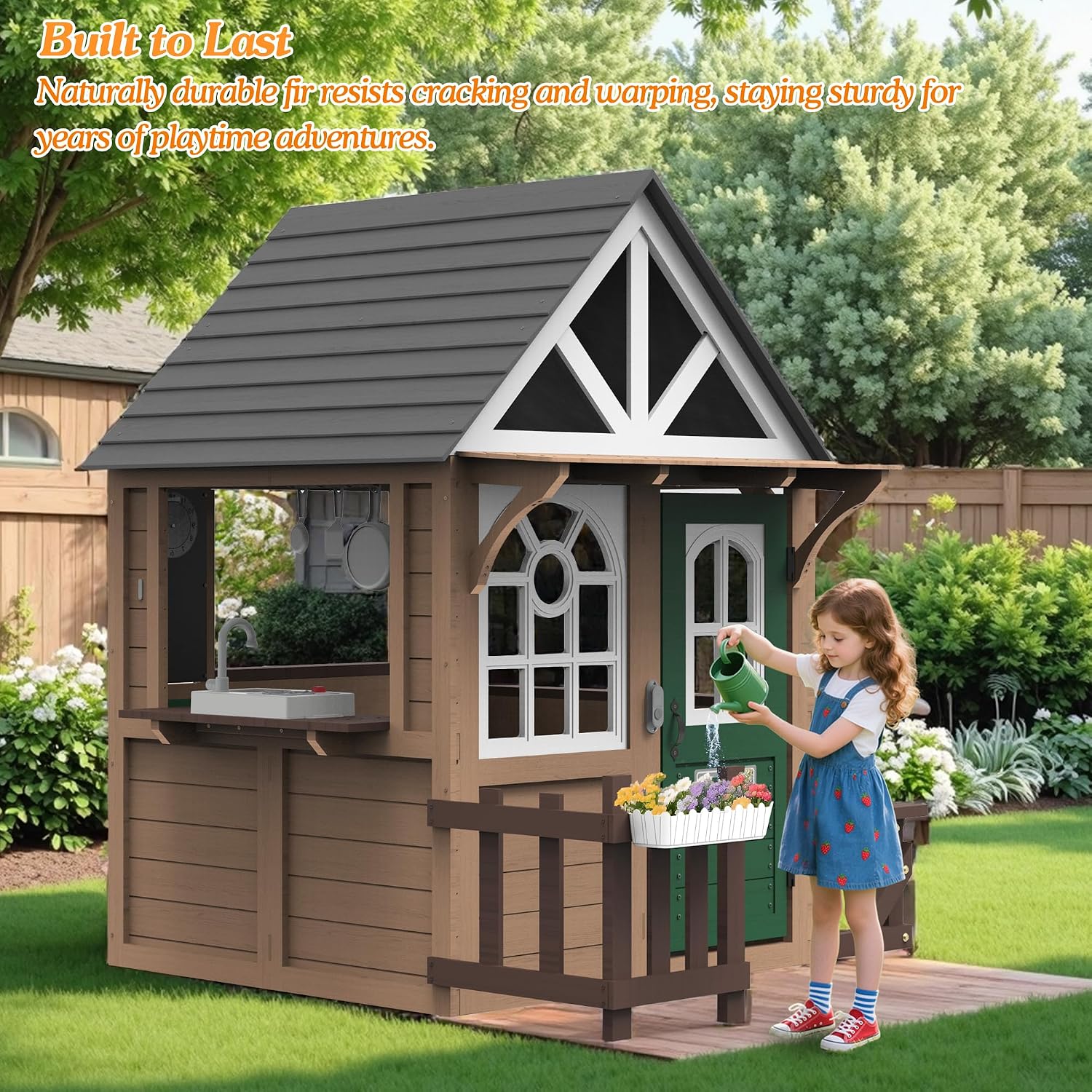 Seizeen Outdoor Play House for - đánh giá và giá Kids Outdoor Wooden Playhouse