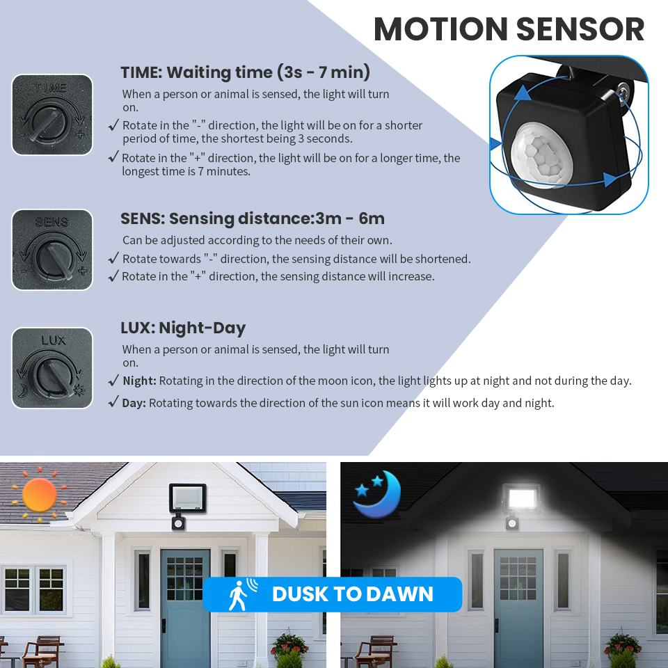 LED Floodlight Motion Sensor A - đánh giá và giá Balance Beam Outdoor
