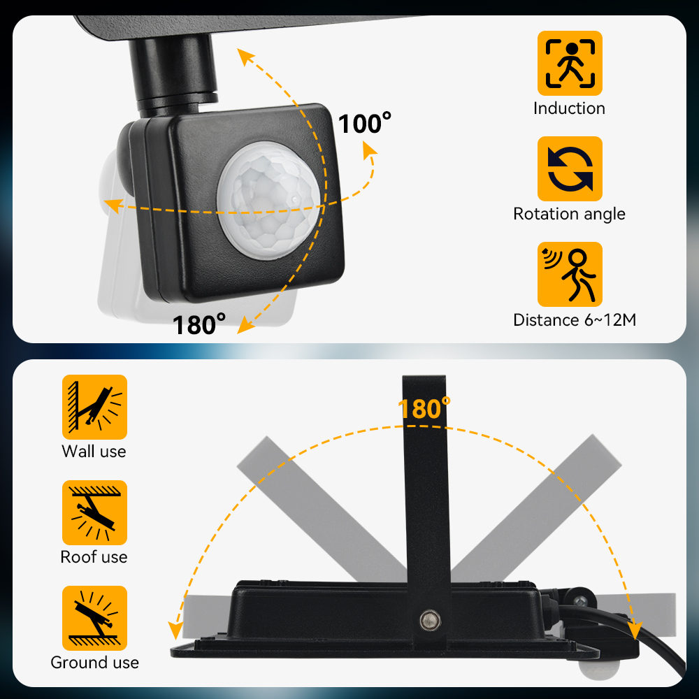 200W LED PIR Motion sensor flo - đánh giá và giá Balance Beam Outdoor
