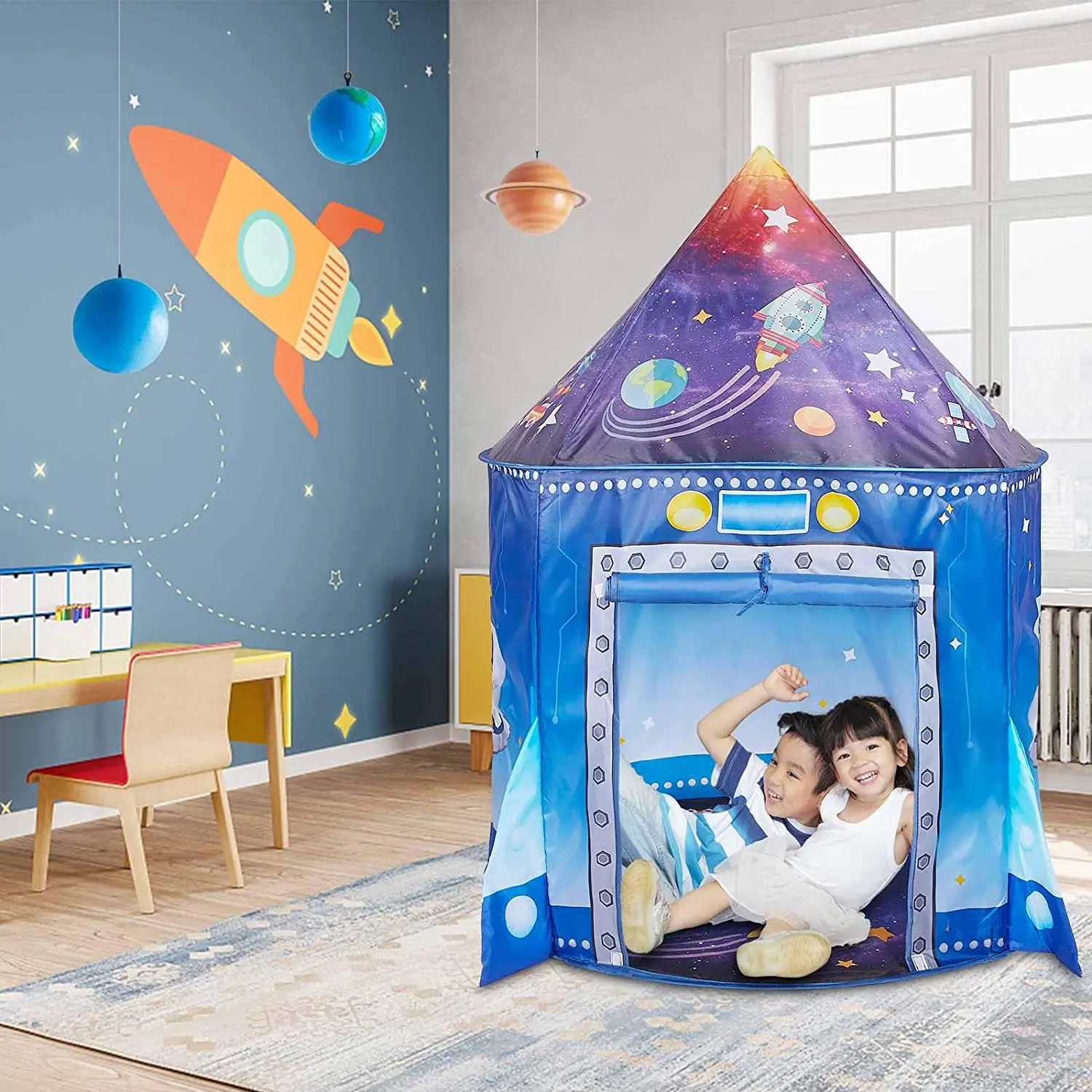 Rocket Ship Kids Tent Pop Up P - đánh giá và giá Kids Outdoor Play Tent