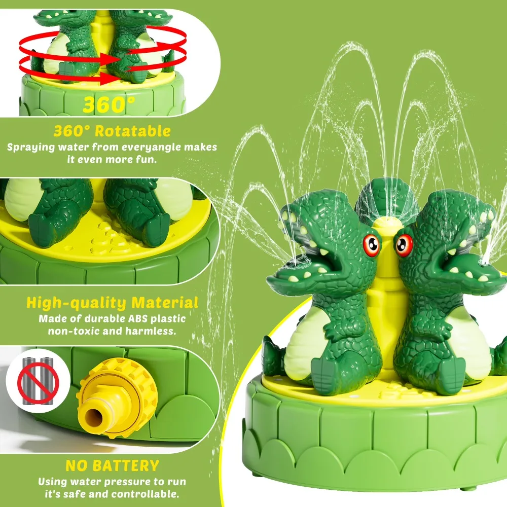 Dinosaur Water Sprinkler for K - đánh giá và giá Kids Outdoor Water Sprinkler