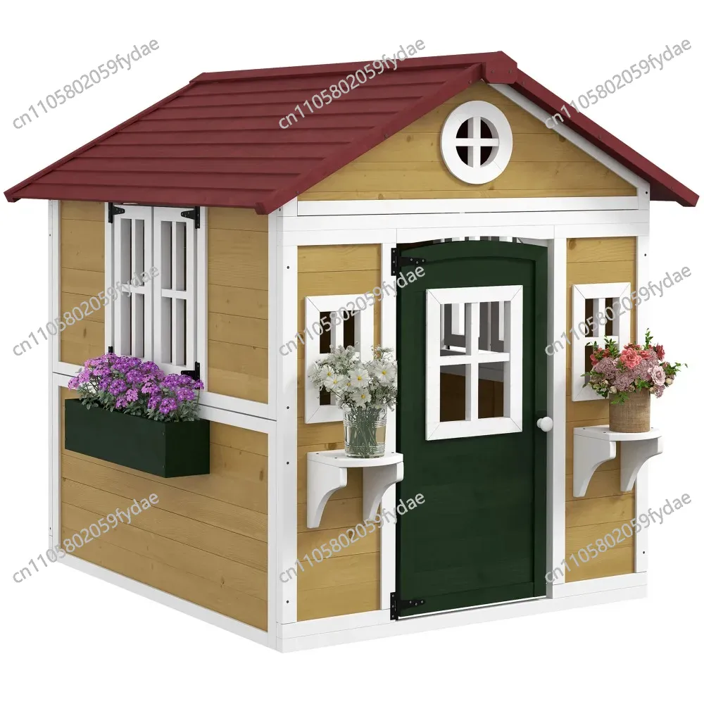 Outdoor Kids Playhouse, Wooden - đánh giá và giá Kids Outdoor Wooden Playhouse