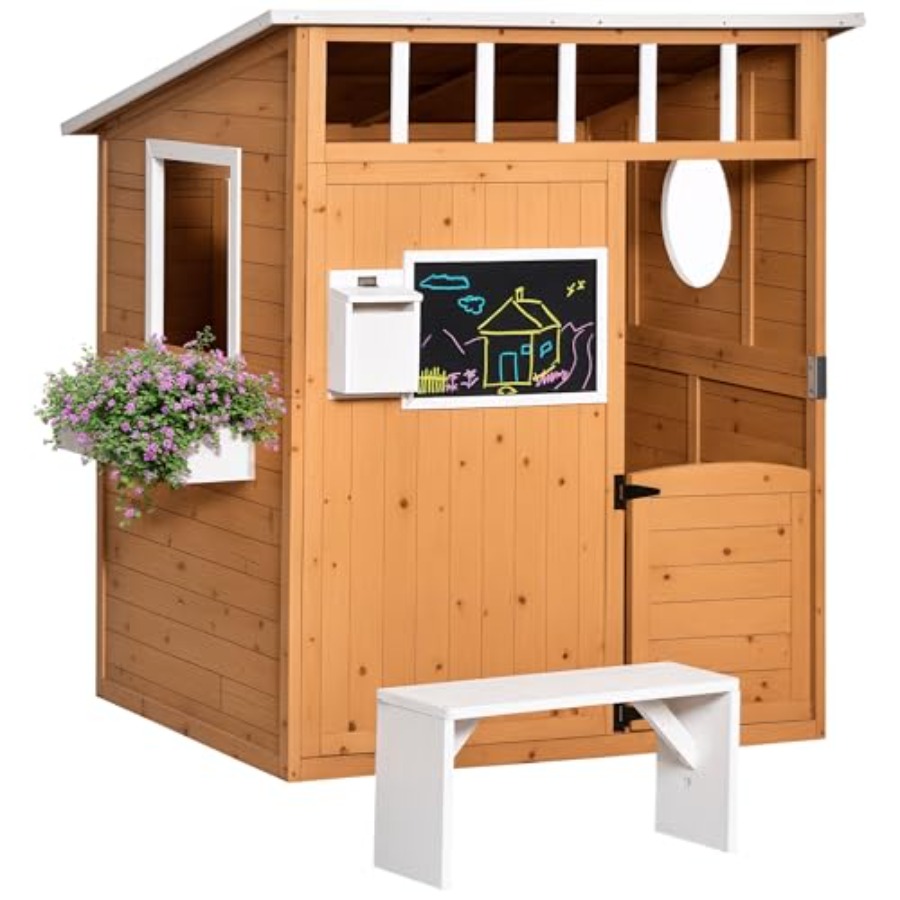 Outdoor Wooden Playhouse For K - đánh giá và giá Kids Outdoor Wooden Playhouse