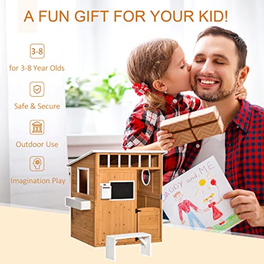 Outdoor Wooden Playhouse For K - đánh giá và giá Kids Outdoor Wooden Playhouse
