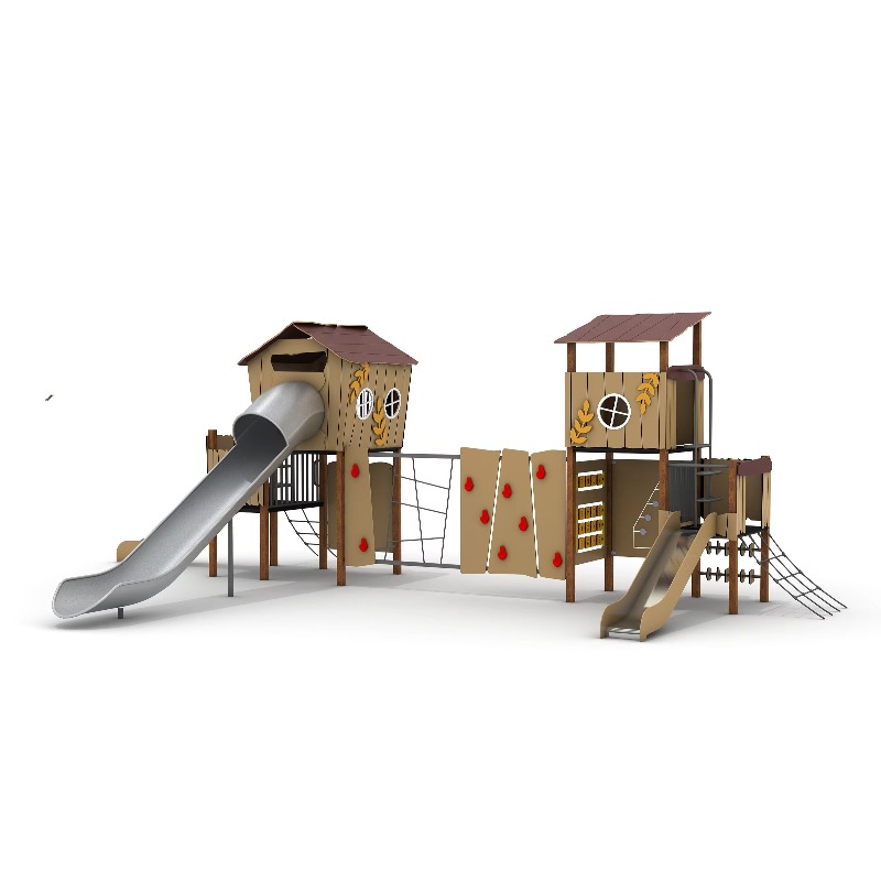 Wooden Outdoor Playground Set  - đánh giá và giá Kids Outdoor Wooden Playhouse