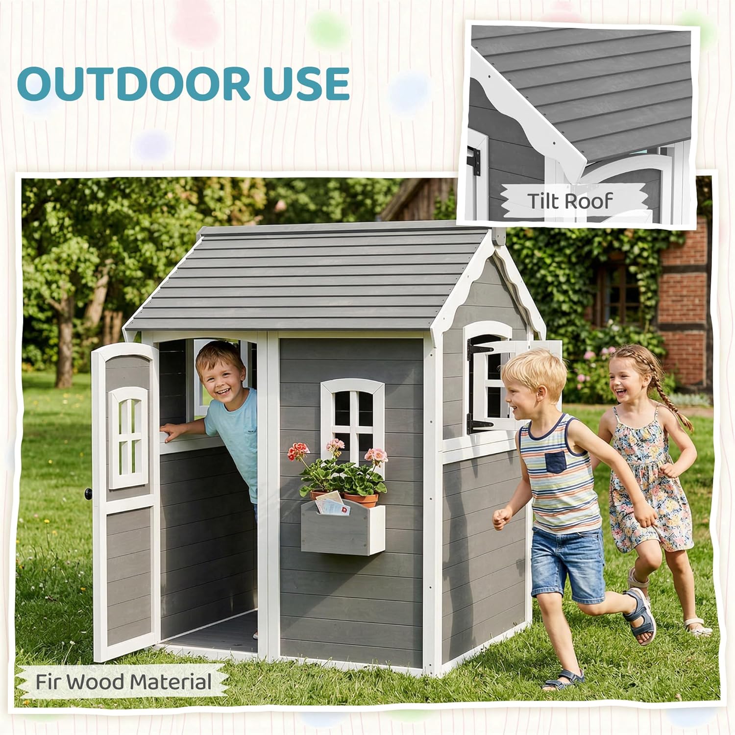 #Wooden Outdoor Playhouse with - đánh giá và giá Kids Outdoor Wooden Playhouse