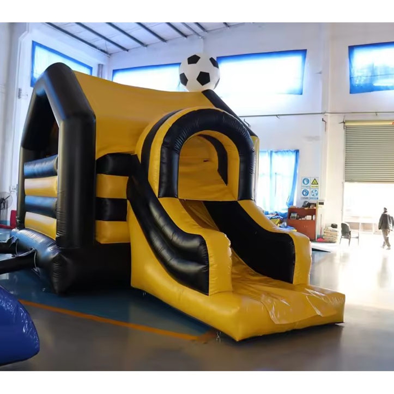 Black Yellow Football Theme In - đánh giá và giá Kids Outdoor Jump House