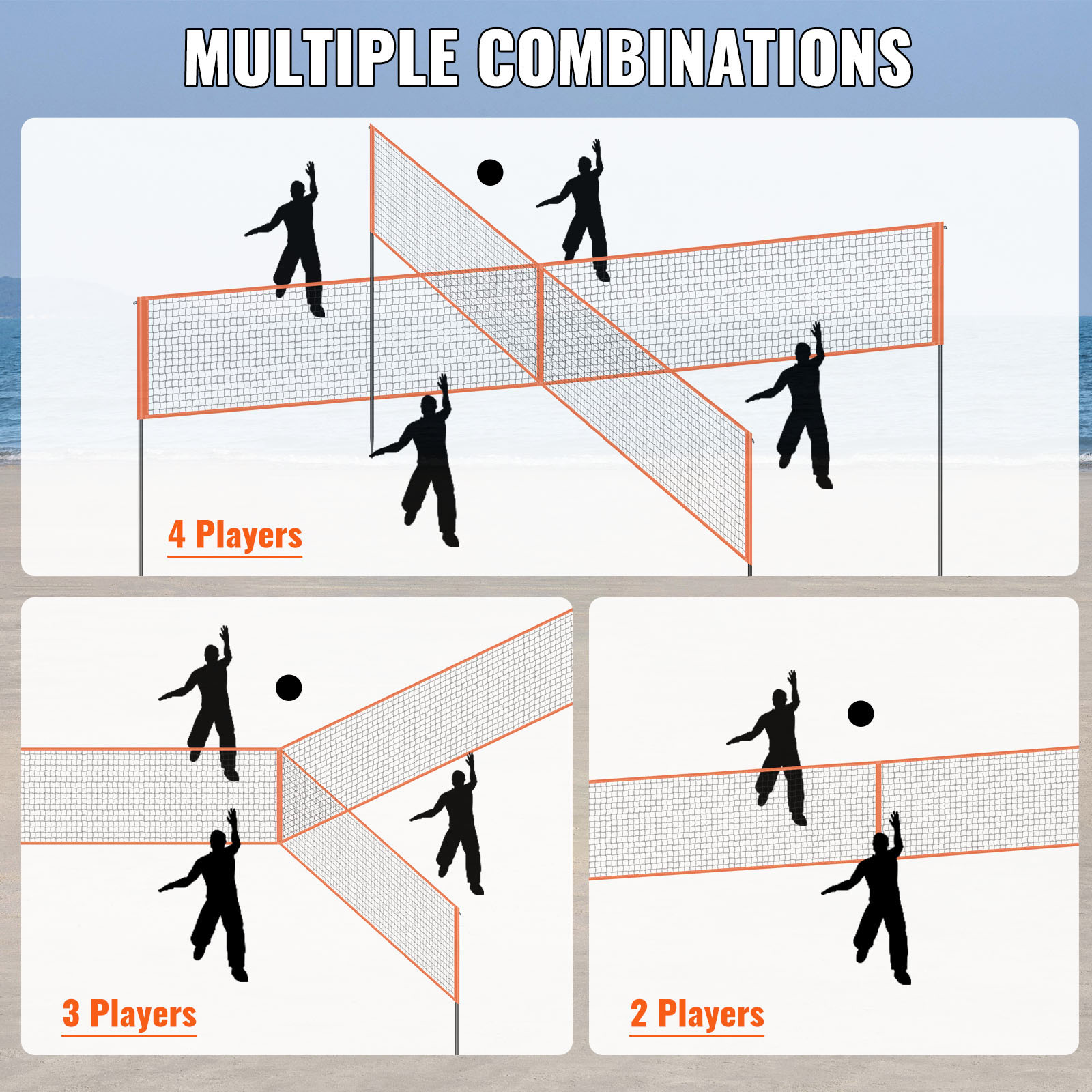 SucceBuy 4-Way Volleyball Net  - đánh giá và giá Kids Outdoor Volleyball Net