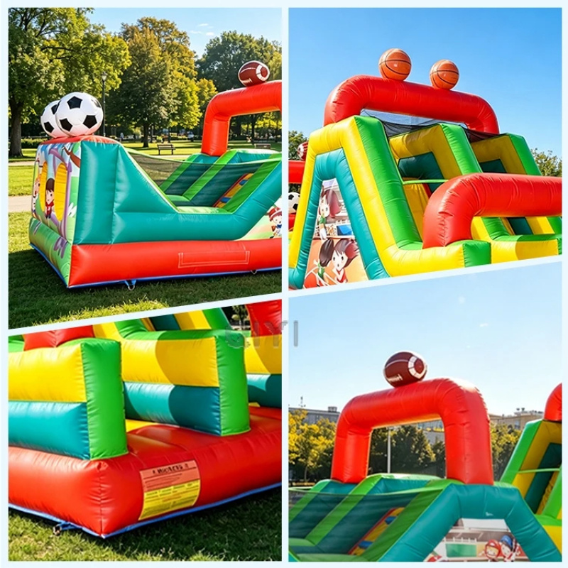 Large Red and Blue Commercial  - đánh giá và giá Kids Outdoor Games
