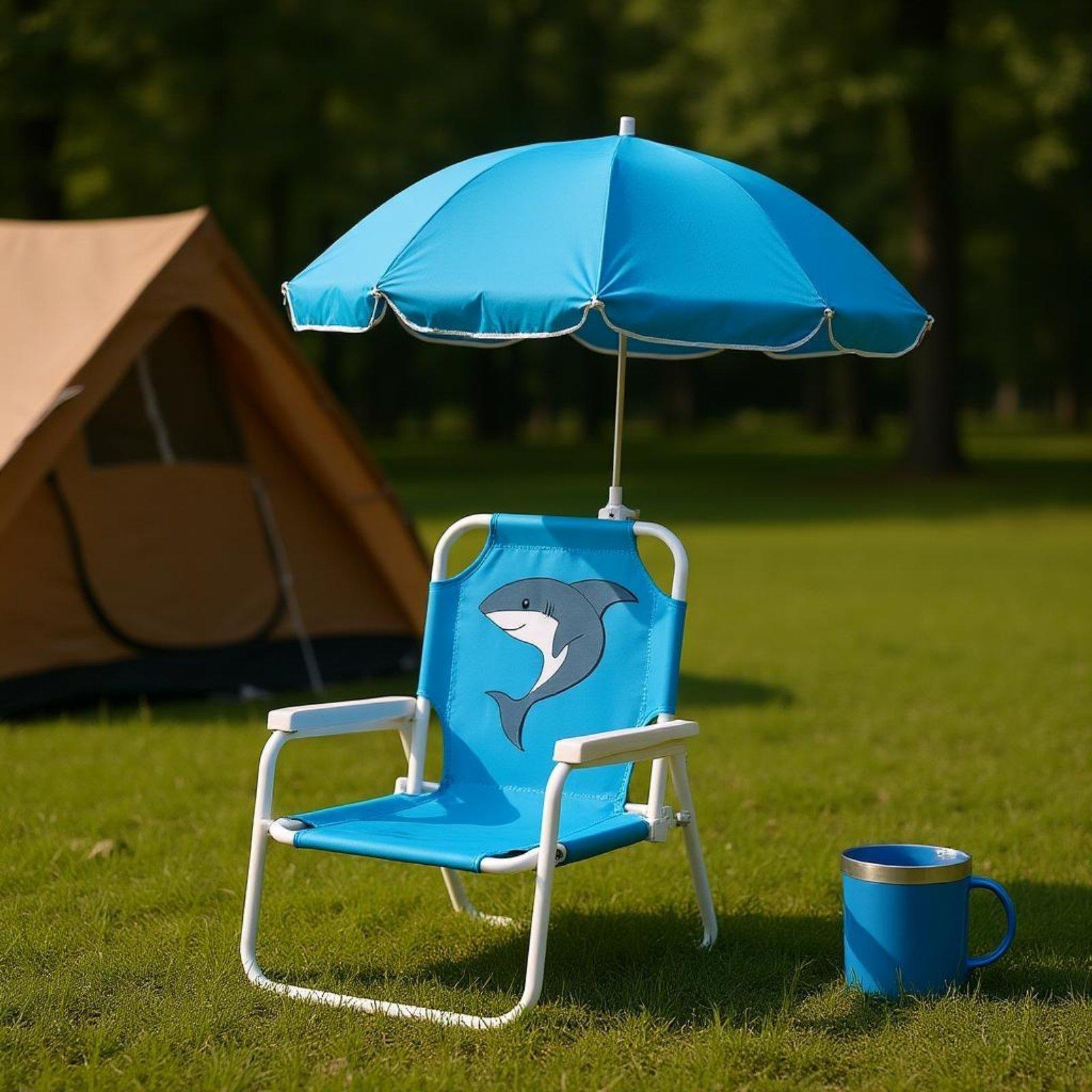 Kids Beach Chair with Umbrella - đánh giá và giá Kids Outdoor Folding Chair