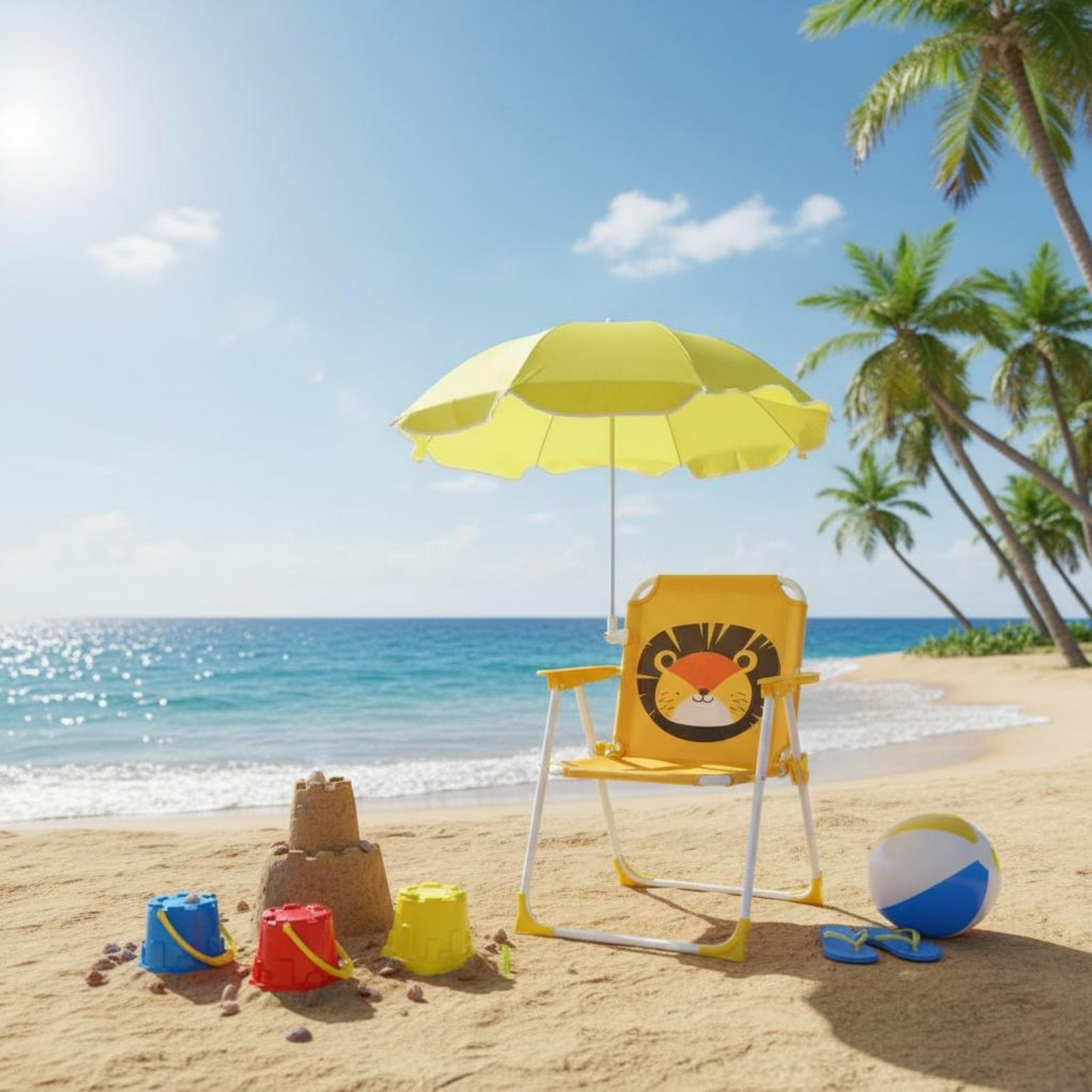 Kids Beach Chair with Umbrella - đánh giá và giá Kids Outdoor Folding Chair