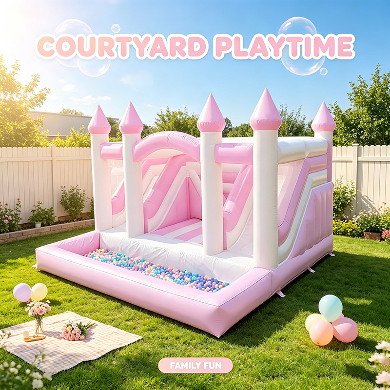 Inflatable Pink Princess Bounc - đánh giá và giá Kids Outdoor Jump House