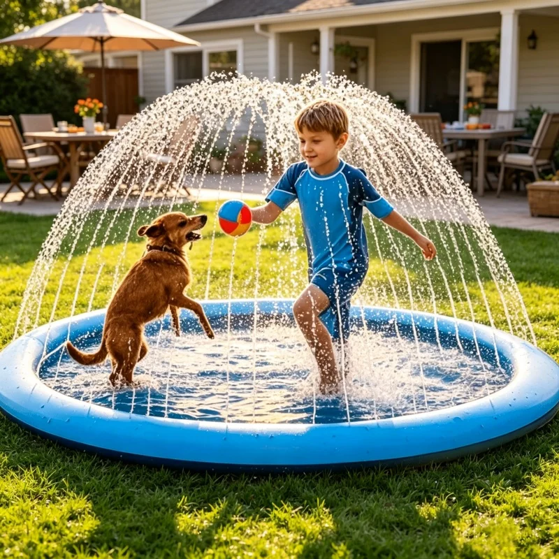 170×180cm Large Water Splash P - đánh giá và giá Kids Outdoor Clubhouse