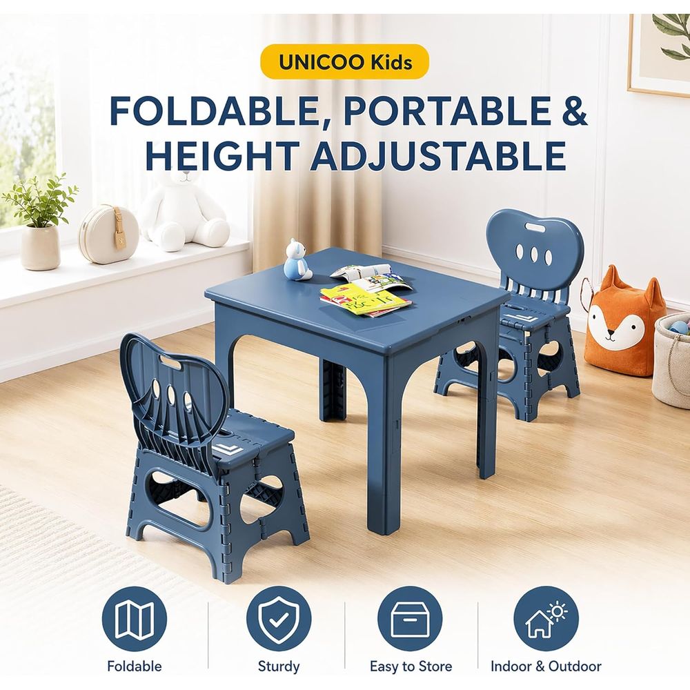 oldable Table and Chair Set, H - đánh giá và giá Kids Outdoor Wooden Table