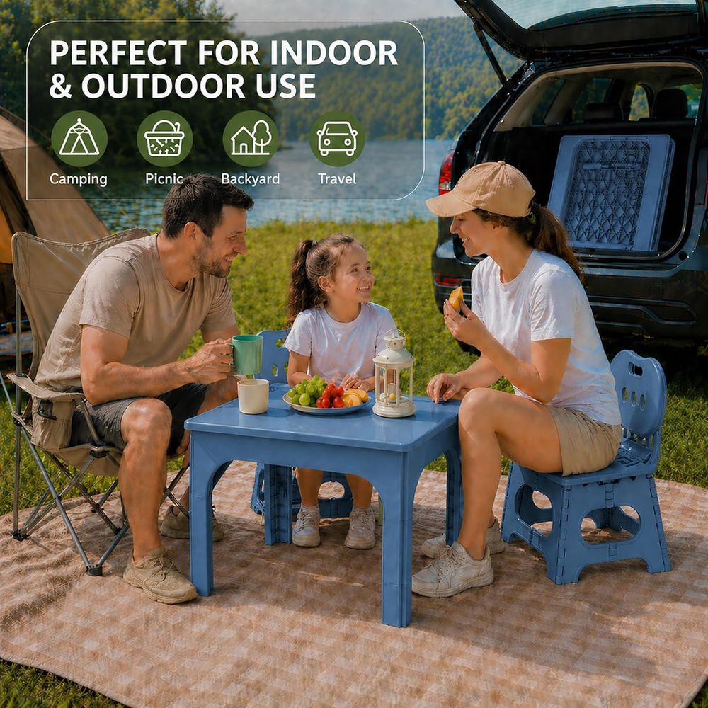 oldable Table and Chair Set, H - đánh giá và giá Kids Outdoor Wooden Table