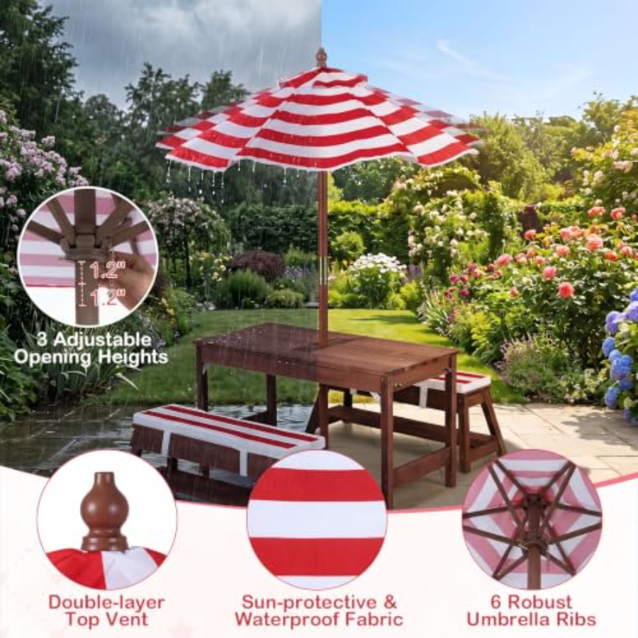 Outdoor kids picnic table for  - đánh giá và giá Kids Outdoor Wooden Table
