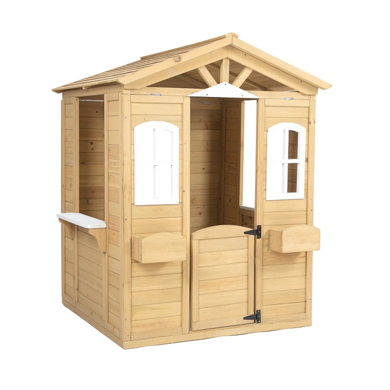 Modern Classic Solid Wood Play - đánh giá và giá Kids Outdoor Wooden Playhouse