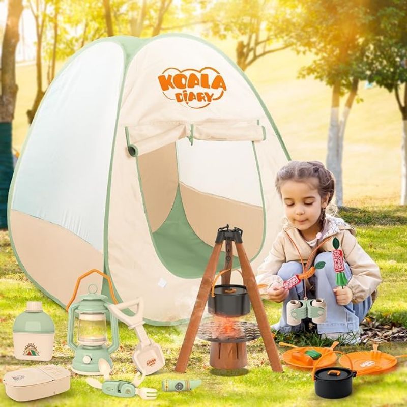 Kids Camping Set Toddler Toys  - đánh giá và giá Kids Outdoor Play Tent