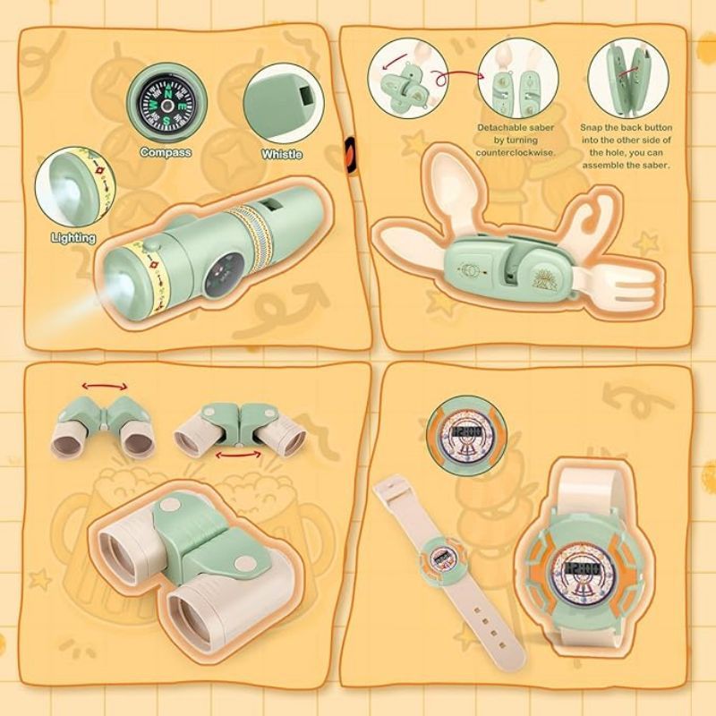 Kids Camping Set Toddler Toys  - đánh giá và giá Kids Outdoor Play Tent