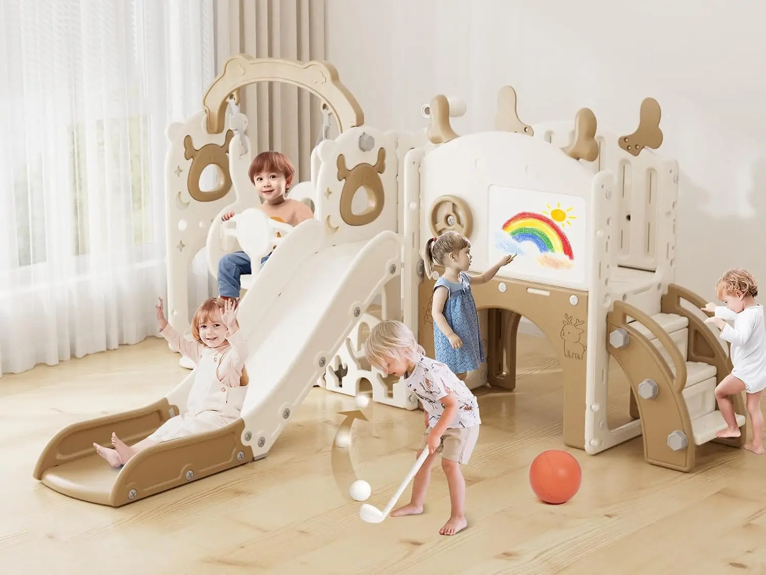 13-in-1 Toddler Slide and Swin - đánh giá và giá Kids Outdoor Swing Set