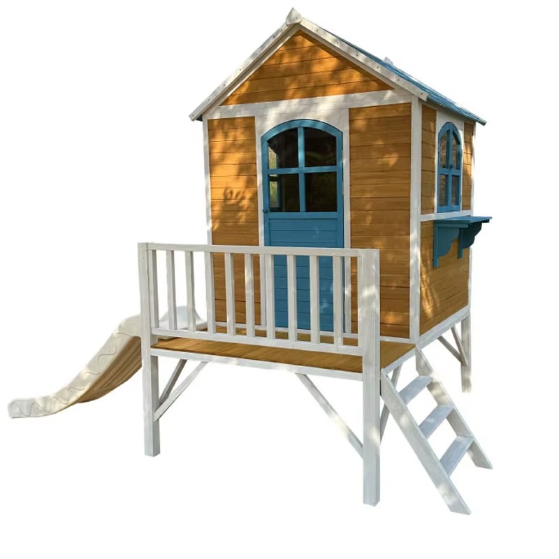 Modern Two-Floor Kids Wooden O - đánh giá và giá Kids Outdoor Wooden Playhouse
