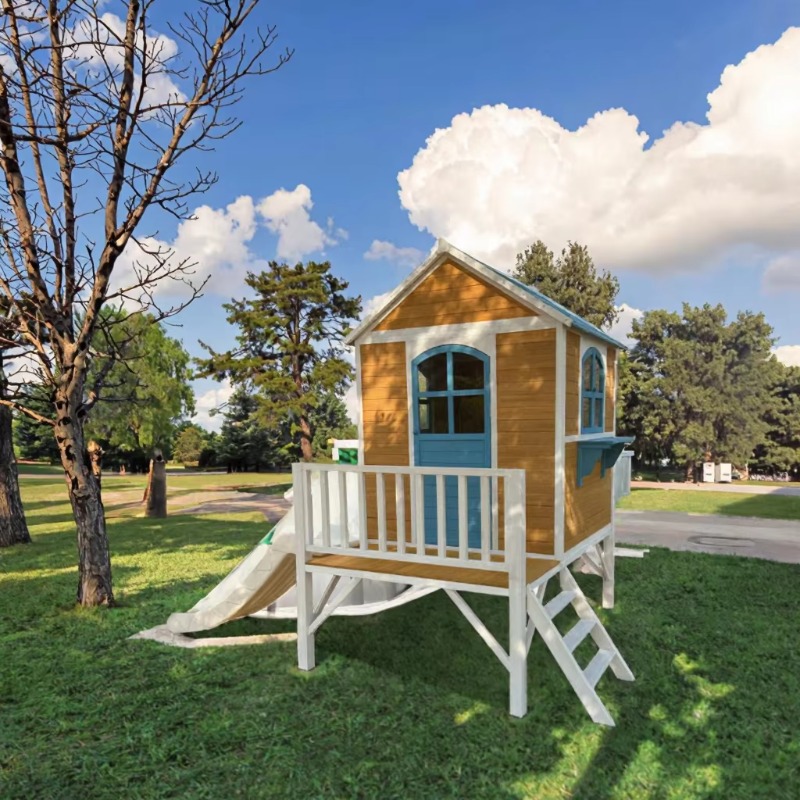 Modern Two-Floor Kids Wooden O - đánh giá và giá Kids Outdoor Wooden Playhouse