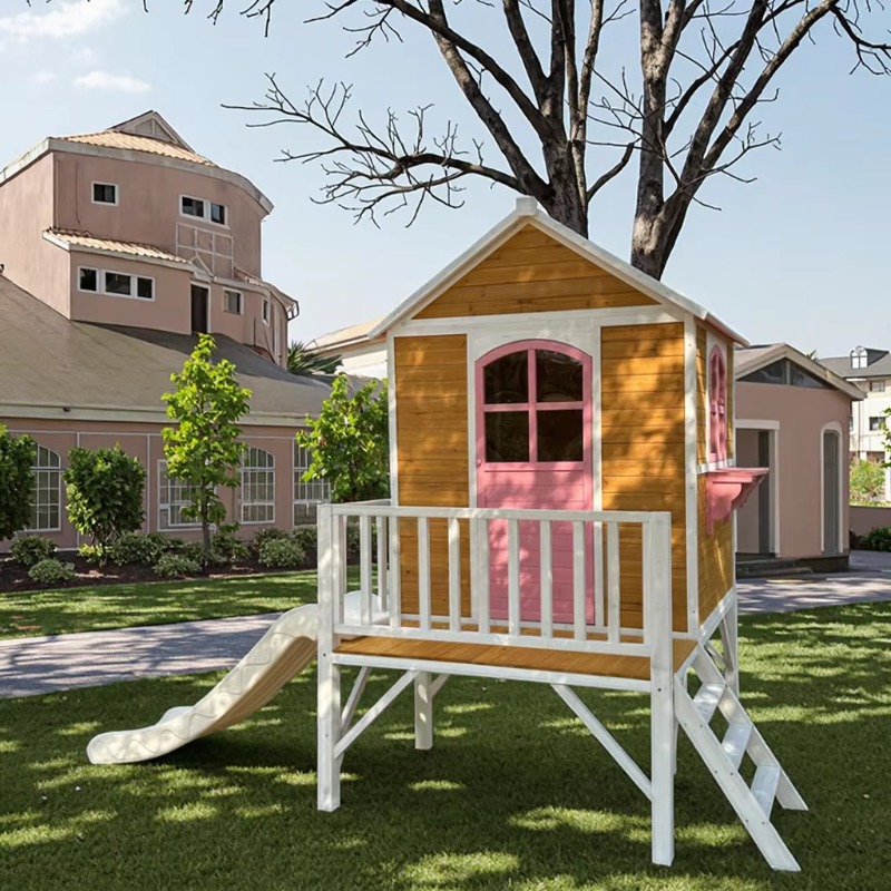 Modern Two-Floor Kids Wooden O - đánh giá và giá Kids Outdoor Wooden Playhouse
