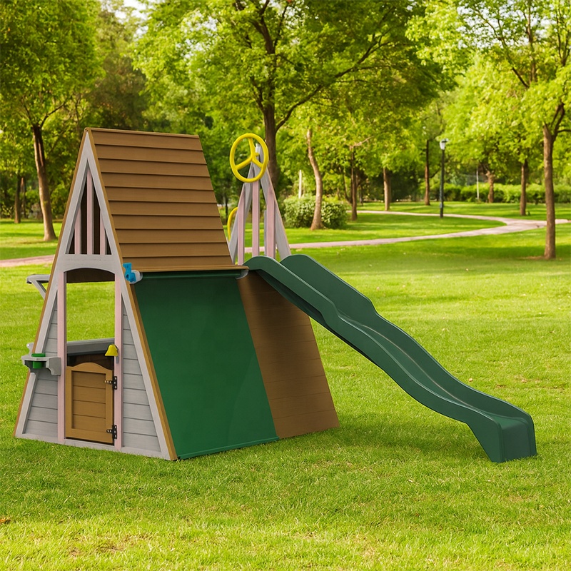 Kids Outdoor Playground Equipm - đánh giá và giá Kids Outdoor Wooden Playhouse