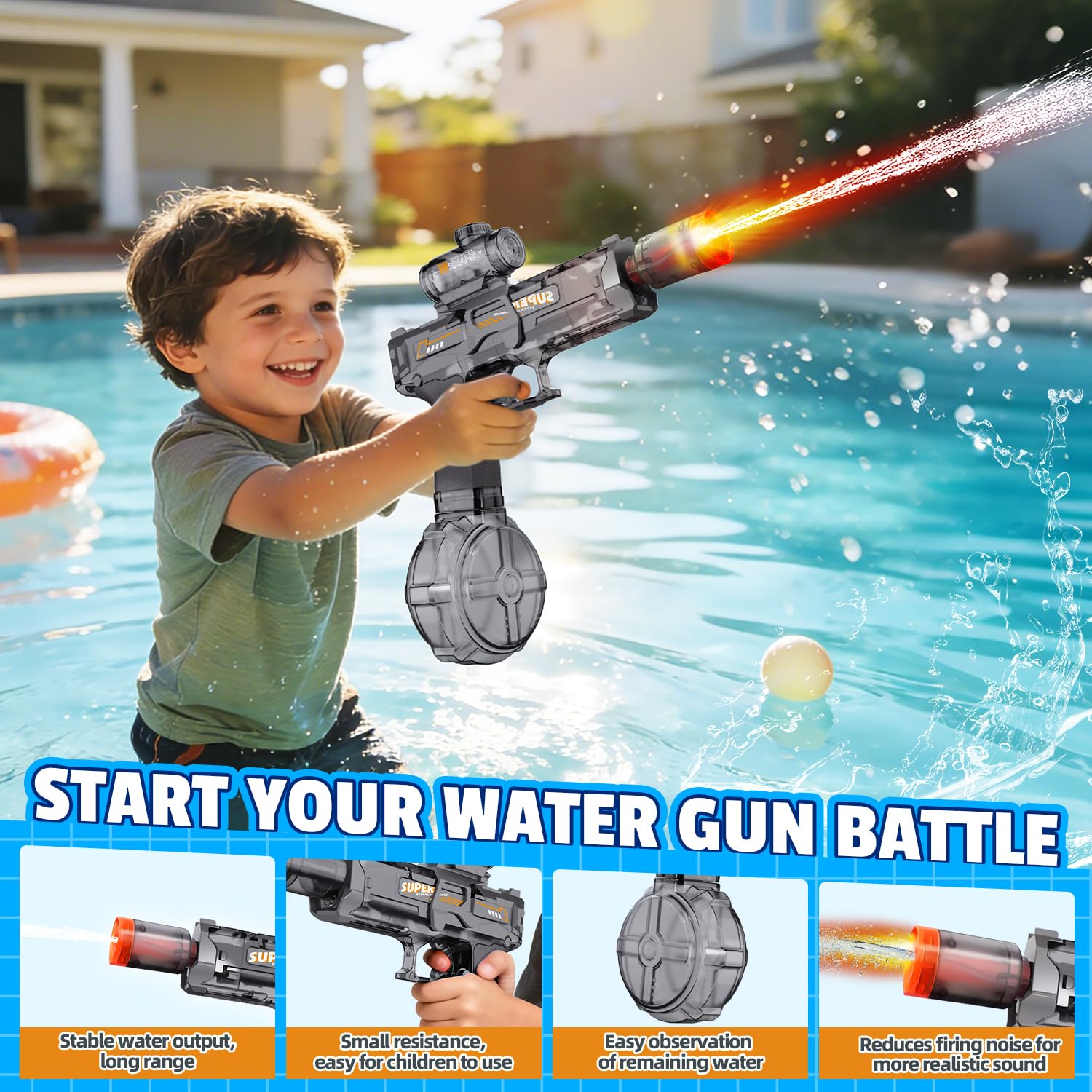 Electric Water Gun for Kids Ad - đánh giá và giá Water Gun Soaker