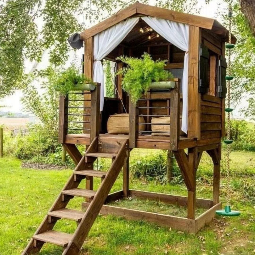 Outdoor Movable Assembly Homes - đánh giá và giá Kids Outdoor Wooden Playhouse