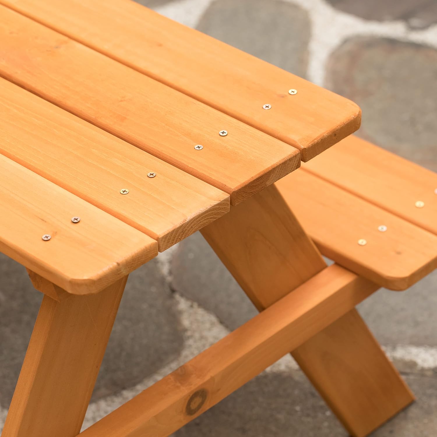 , Stained Wooden Kids Outdoor  - đánh giá và giá Kids Outdoor Wooden Table