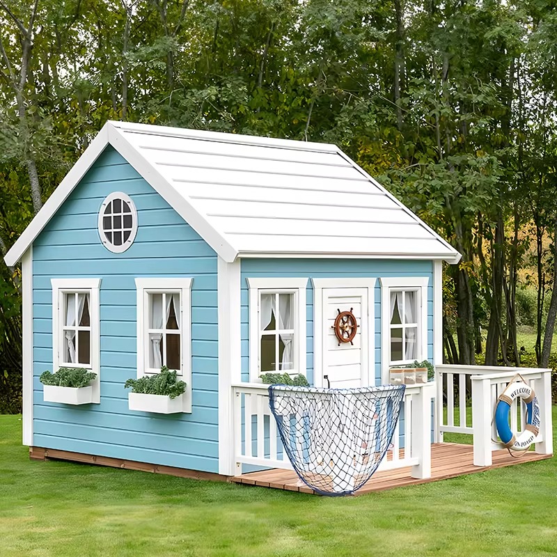 Outdoor Garden Cubby House Chi - đánh giá và giá Kids Outdoor Wooden Playhouse