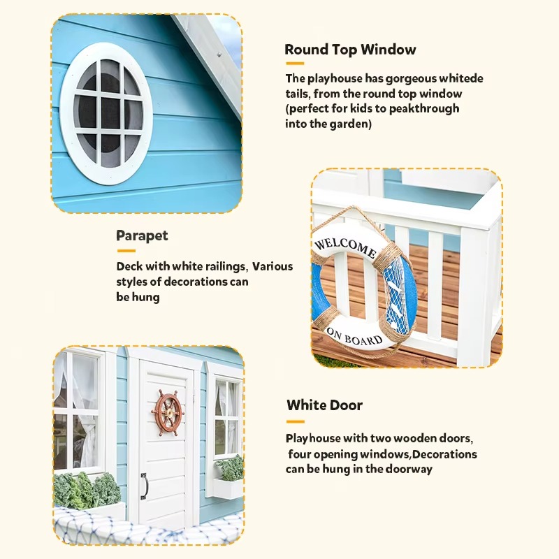 Outdoor Garden Cubby House Chi - đánh giá và giá Kids Outdoor Wooden Playhouse